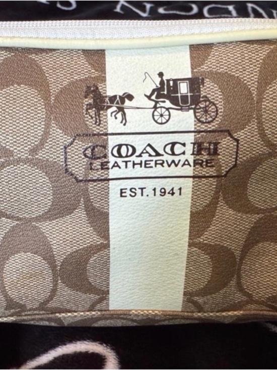 Coach Handbags - Coach Signature Heritage Stripe Cosmetic Pouch, includes hang tag